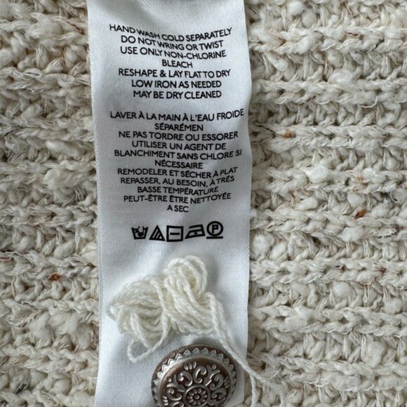 Anthropologie Bestie Cardigan Sweater in Ivory Size Medium NWOT - Picture 16 of 16